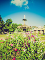 Image showing Retro look Schlossplatz (Castle square) Stuttgart