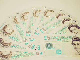 Image showing Retro look Pound note