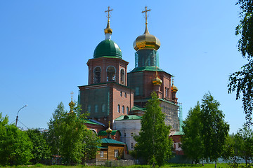 Image showing The temple under construction 