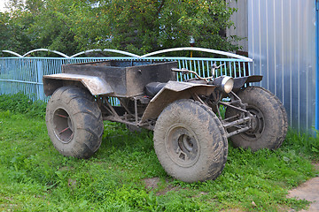 Image showing the old ATV in the village