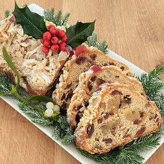 Image showing Stollen Christmas Cake