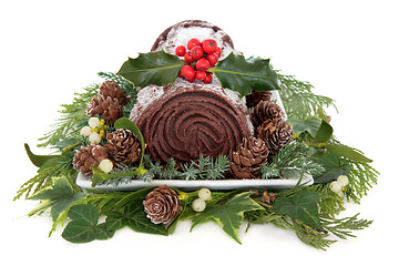 Image showing Chocolate Yule Log