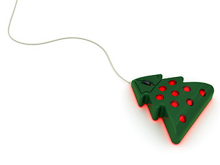 Image showing Computer mouse in christmas tree style