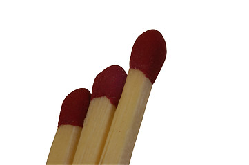 Image showing Three match sticks