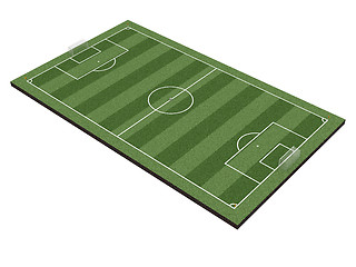 Image showing Soccer field on white