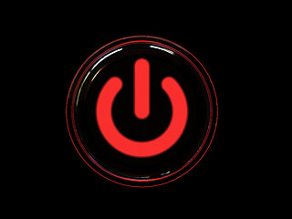 Image showing Red power button