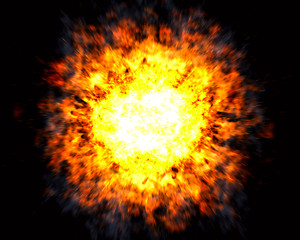Image showing Explosion with white hot center
