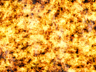 Image showing Burning fire flame background