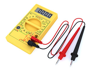 Image showing Digital multimeter on white background