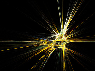 Image showing Fractal star burst on black background