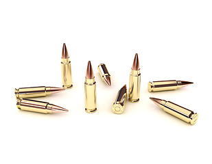 Image showing Several full metal jacket bullets