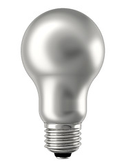 Image showing Silver lightbulb isolated on white