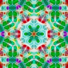 Image showing Fractal mosaic background