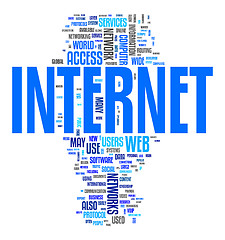 Image showing internet text cloud