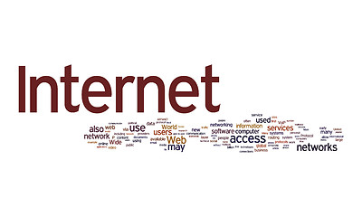 Image showing internet text cloud