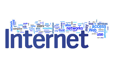 Image showing internet text cloud