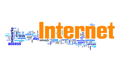 Image showing internet text cloud