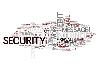 Image showing internet security text cloud