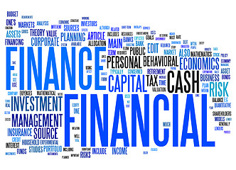 Image showing financial text cloud