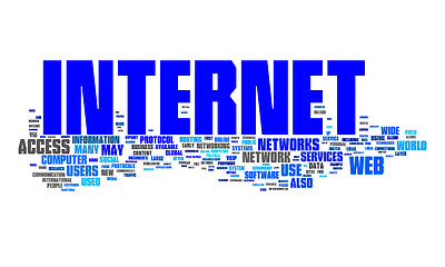 Image showing internet text cloud