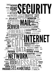 Image showing internet security text cloud