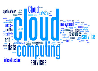 Image showing cloud computing text cloud