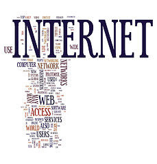 Image showing internet text cloud