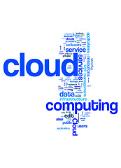 Image showing cloud computing text cloud