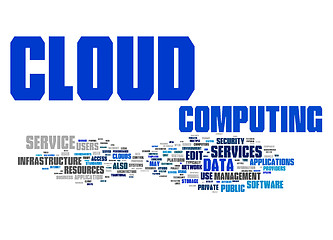 Image showing cloud computing text cloud