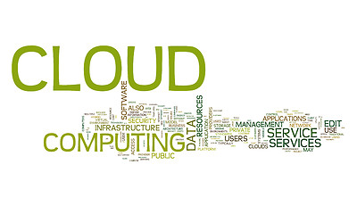 Image showing cloud computing text cloud