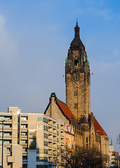 Image showing Typical Berlin landscape: old Charlottenburg-Wilmersdorf rathaus