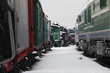 Image showing Railway station in winter