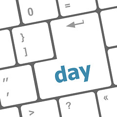 Image showing day button on computer pc keyboard key