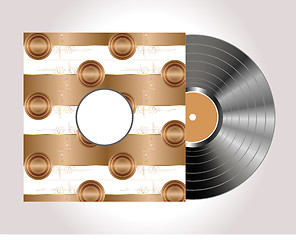 Image showing Vintage vinyl disc with cover