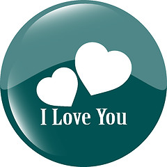 Image showing button with heart sign. Round shapes icon