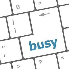 Image showing busy button on computer pc keyboard key