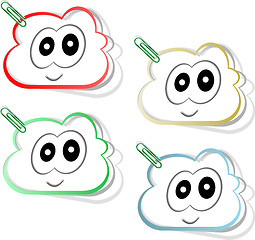 Image showing smile stickers label tag set