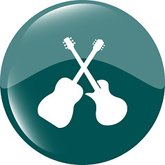 Image showing Guitar icon isolated, web button