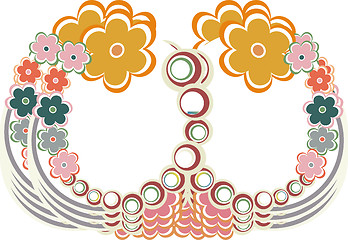Image showing art vintage floral seamless pattern background