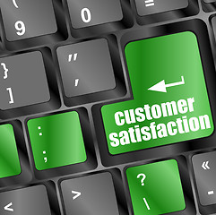 Image showing customer satisfaction key word on computer keyboard