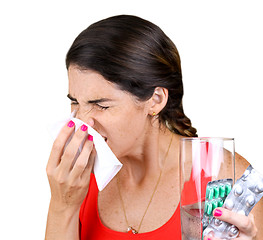 Image showing Sneezing