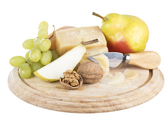 Image showing cheese and fruit