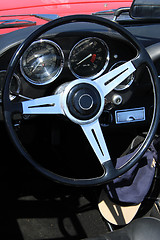 Image showing Classic car dashboard