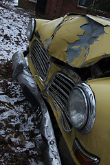 Image showing Damaged vintage car