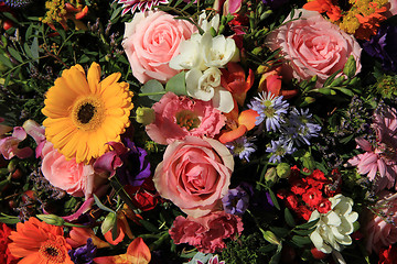 Image showing Mixed flower arrangement