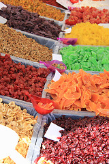 Image showing Candied fruit at a market stall