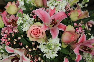 Image showing pink and white bridal arrangement