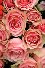 Image showing Bridal arrangement, pink flowers