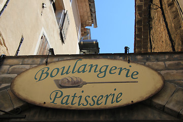 Image showing Bread and confectionary sign in France