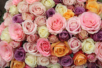 Image showing Pastel wedding roses